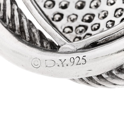 David Yurman Sterling Silver Diamond 32mm Infinity Pendant 4 of 4