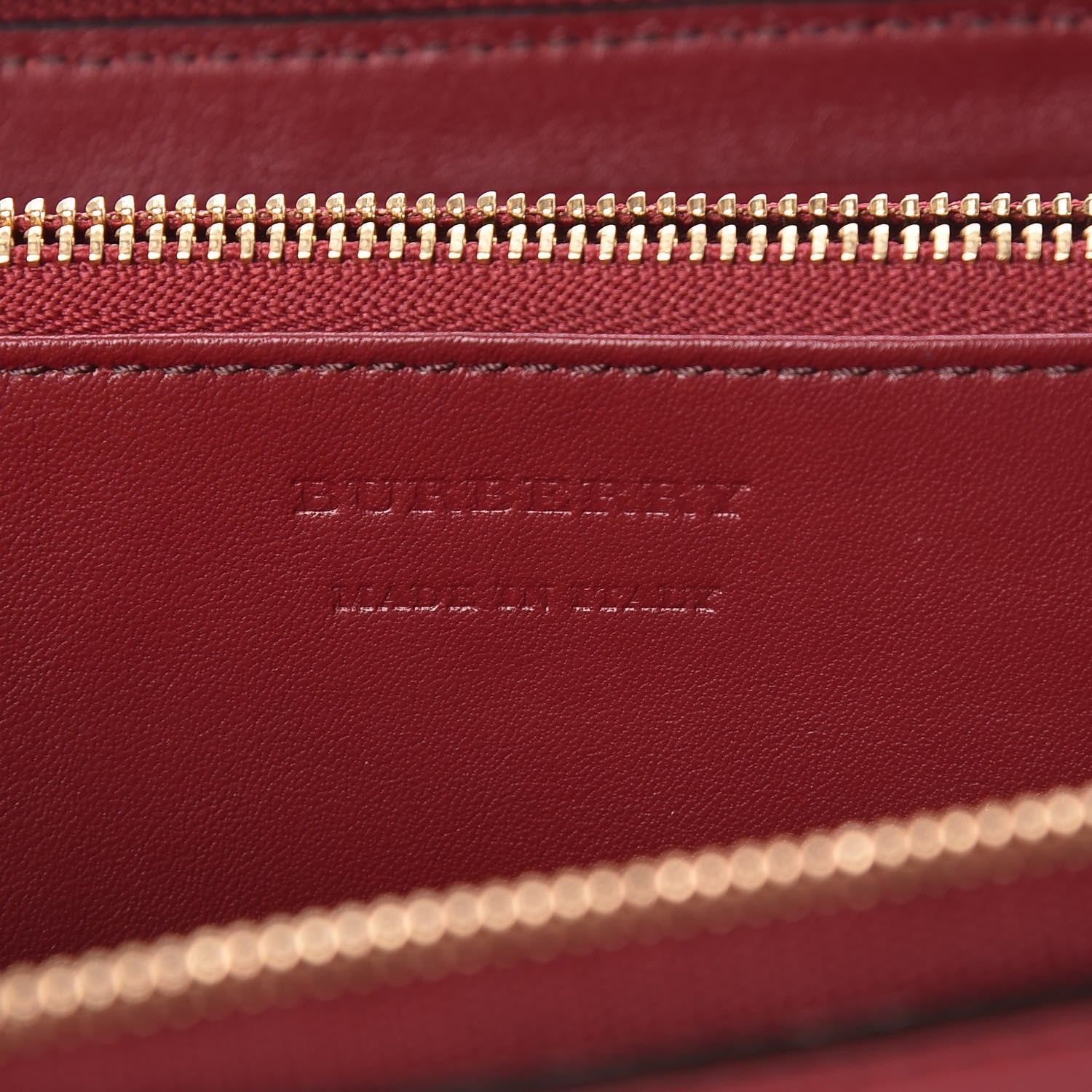 Burberry Calfskin House Check Elmore Zip Around Wallet Russet Red 6 of 6