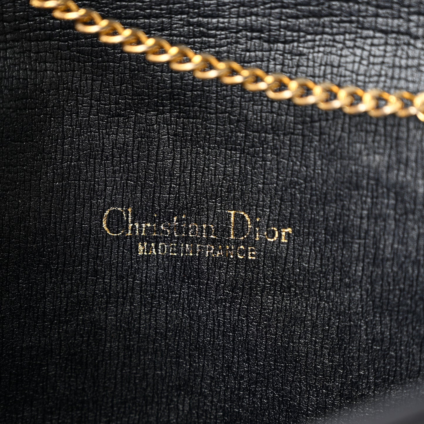 CHRISTIAN DIOR Monogram Chain Flap Blue