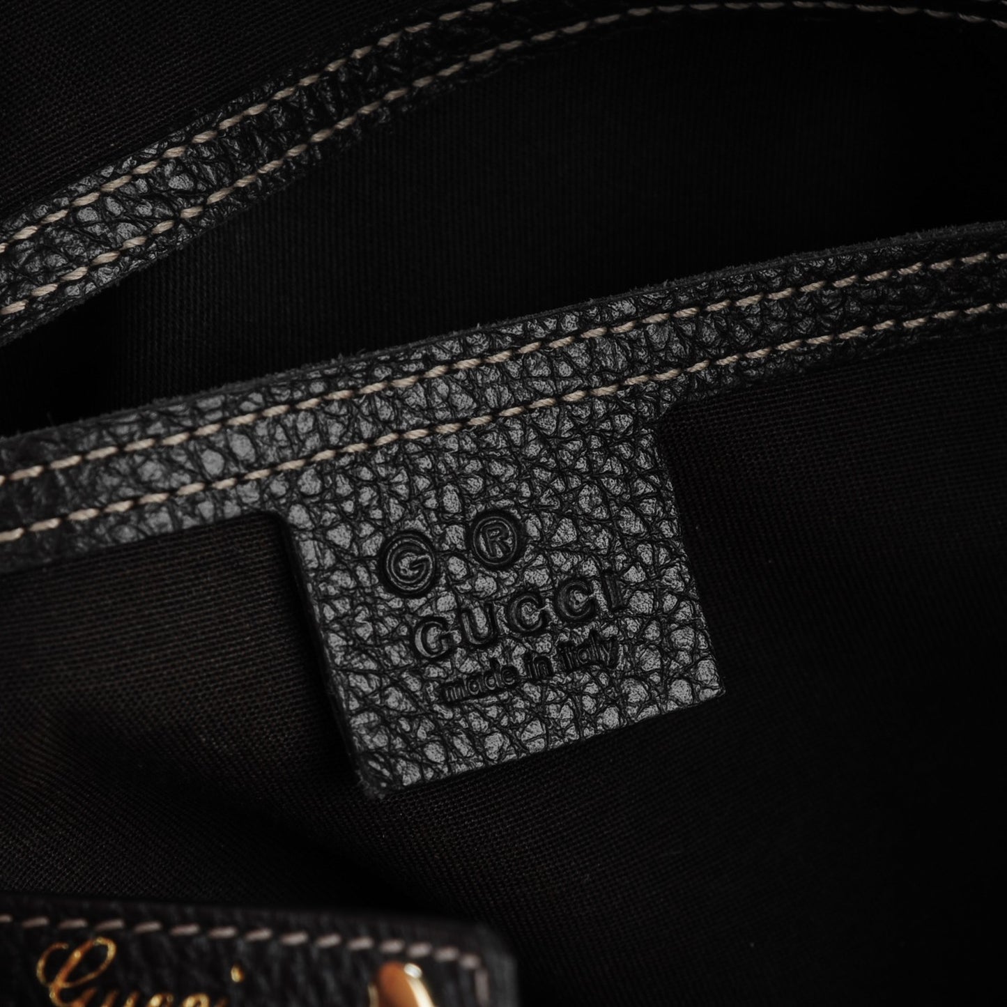 Crystal Monogram Medium Abbey Shoulder Bag Dark Brown