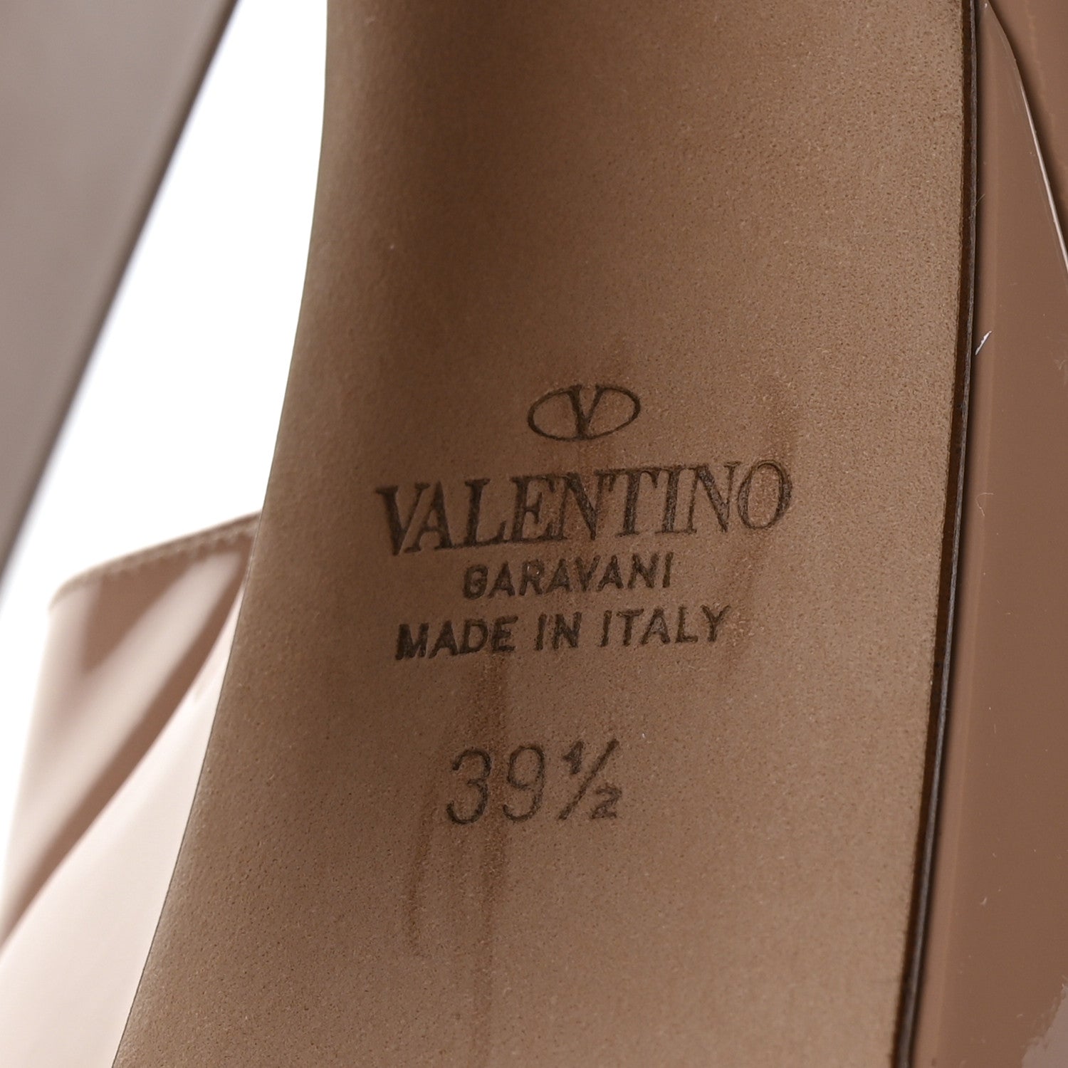 Valentino Garavani Patent Tan-Go 55/155mm Platform Sandals 39.5 Rose Cannelle 8 of 8