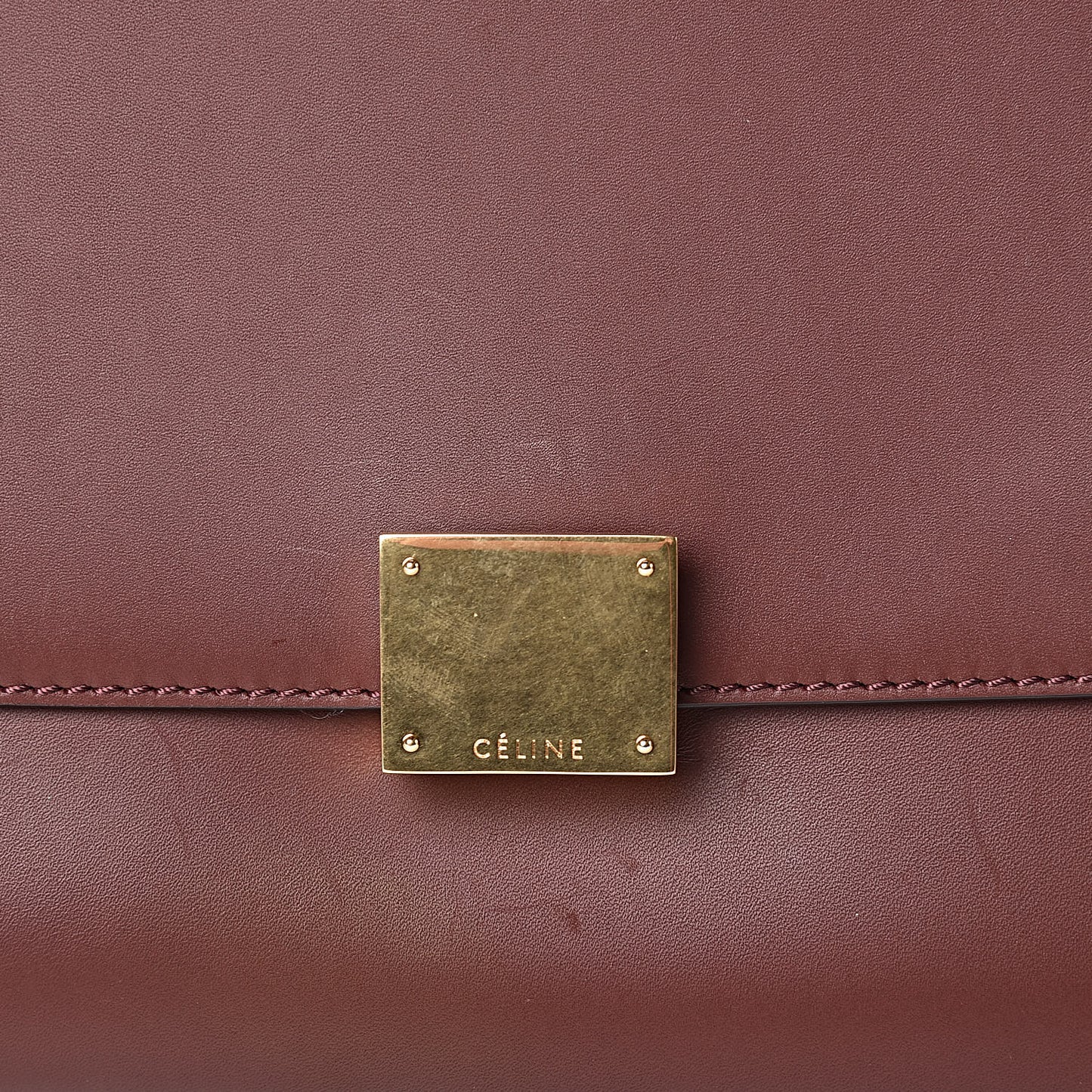 Smooth Calfskin Suede Medium Trapeze Burgundy