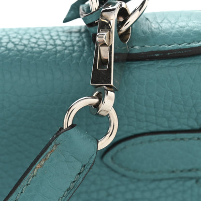 Hermes Taurillon Clemence Kelly Retourne 28 Turquoise 14 of 15