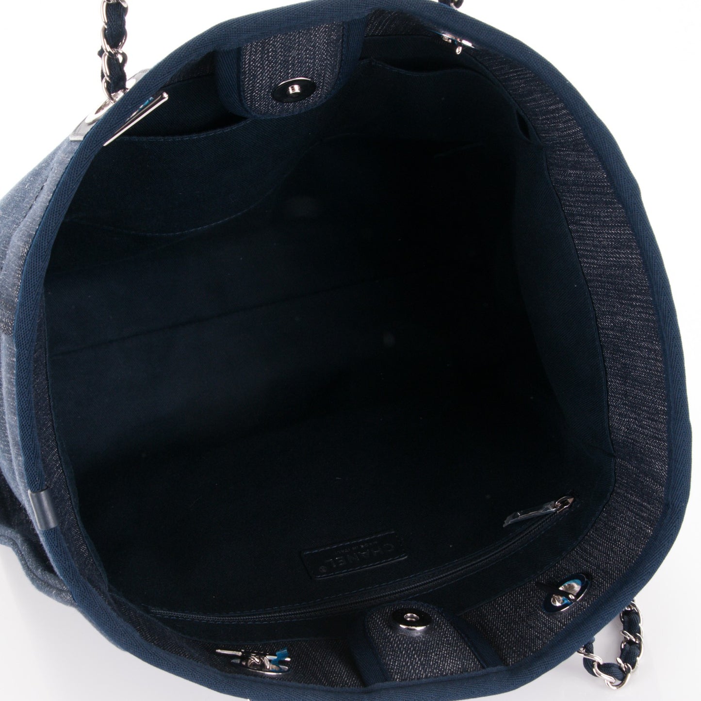 Canvas Small Deauville Tote Dark Blue