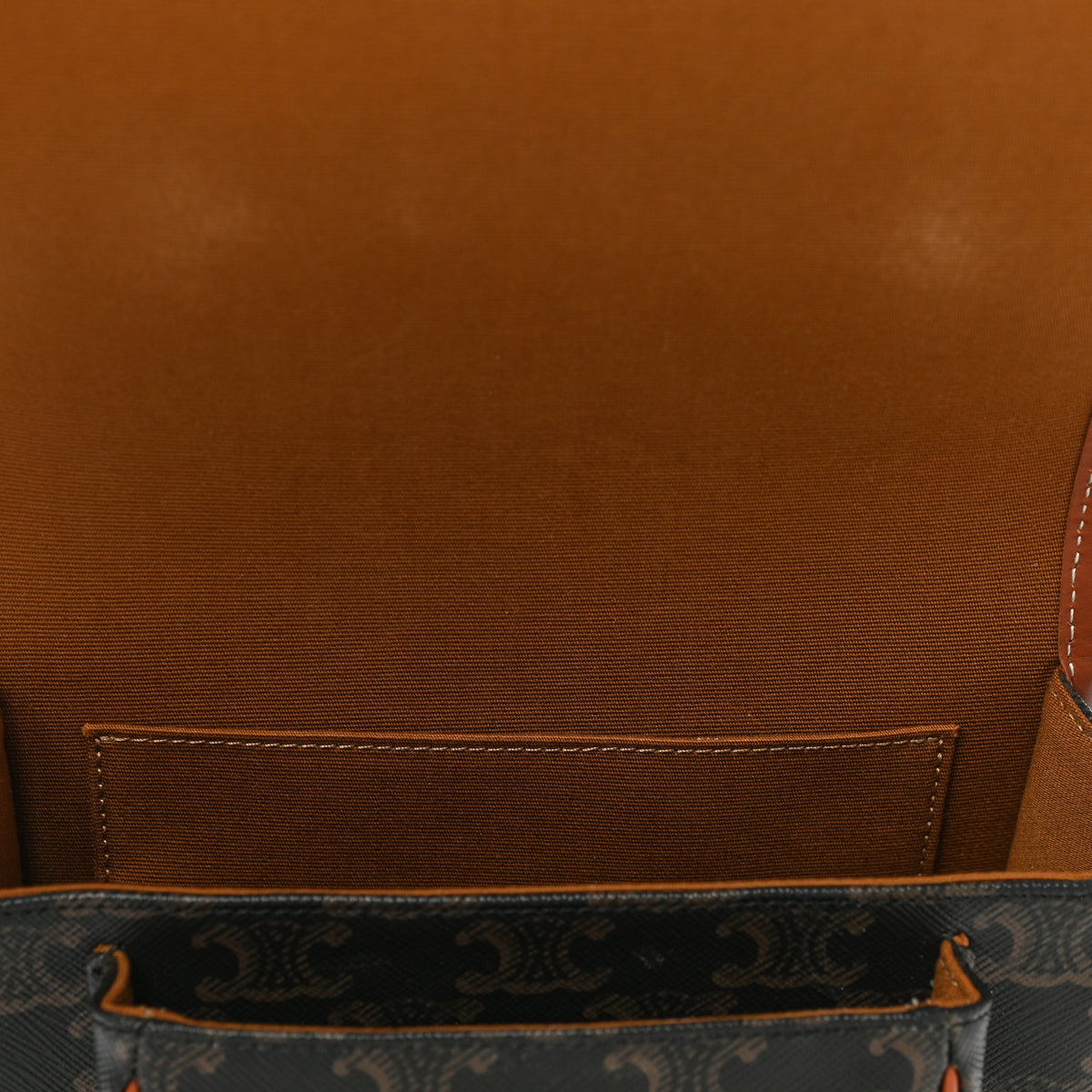Triomphe Canvas Medium Folco Bag Tan