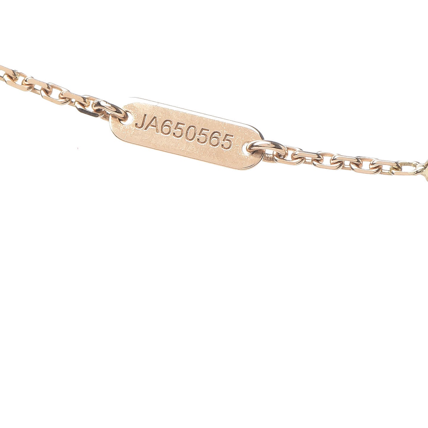 18K Yellow Gold Mother of Pearl Vintage Alhambra Pendant Necklace