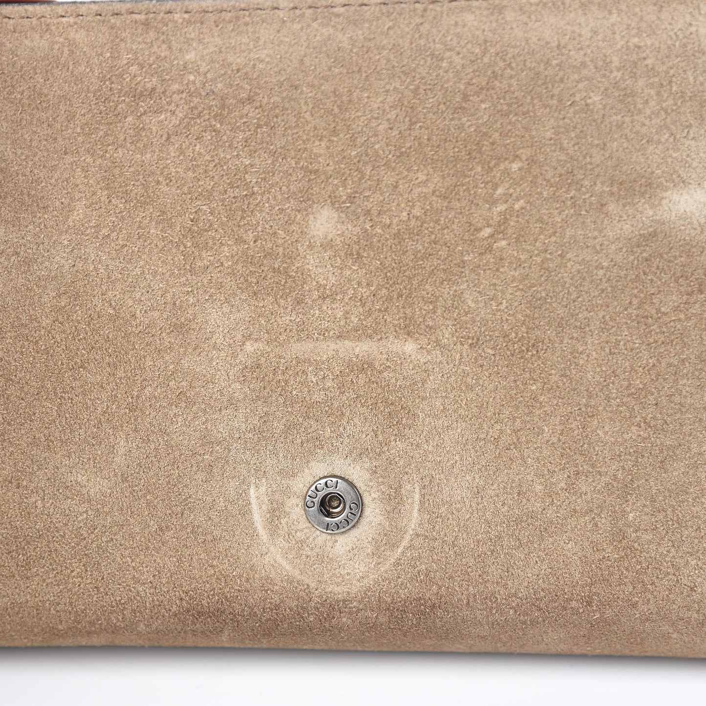 Suede Mini Dionysus Chain Wallet Beige