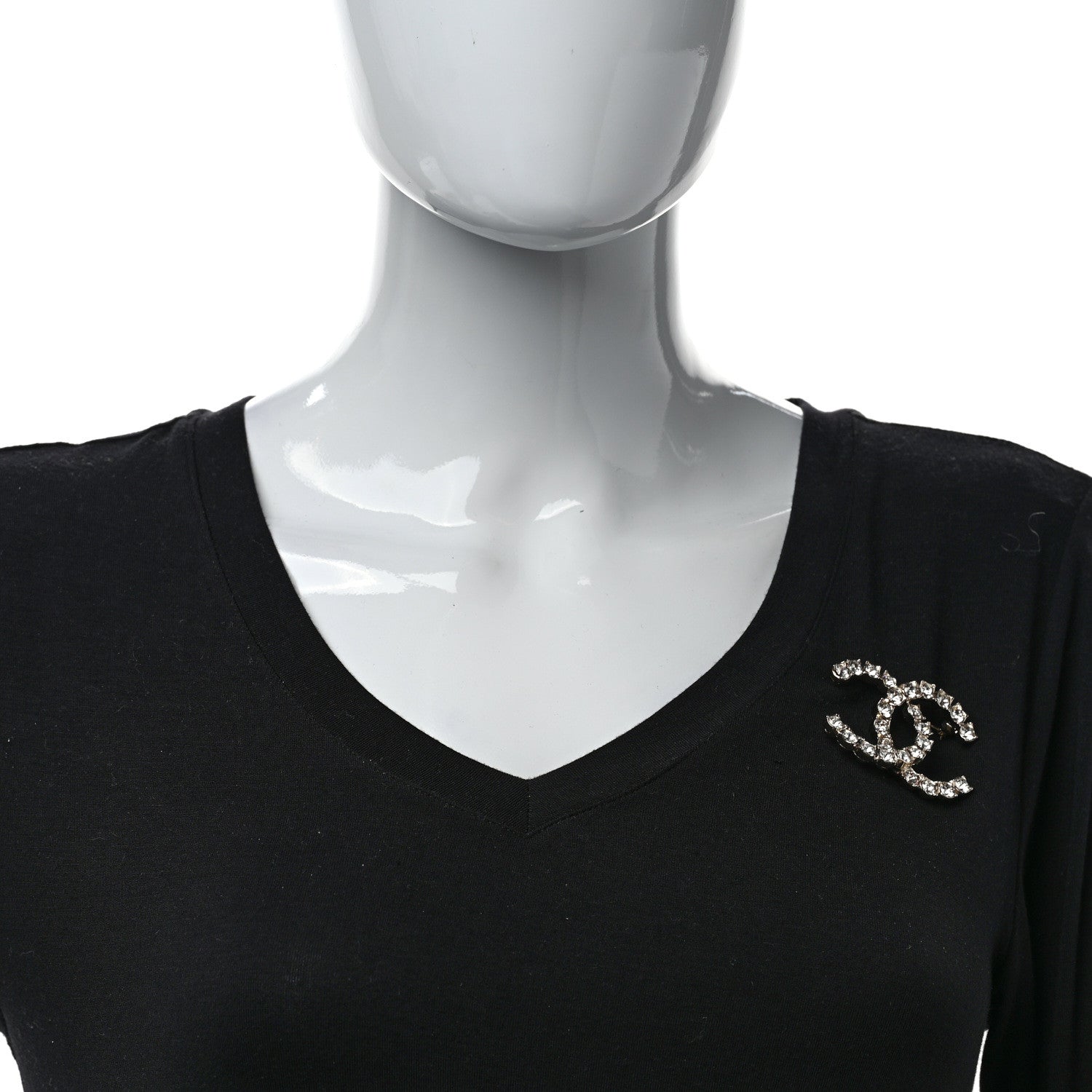 Chanel Crystal Coco's Pearls CC Brooch Light Gold 2 of 5