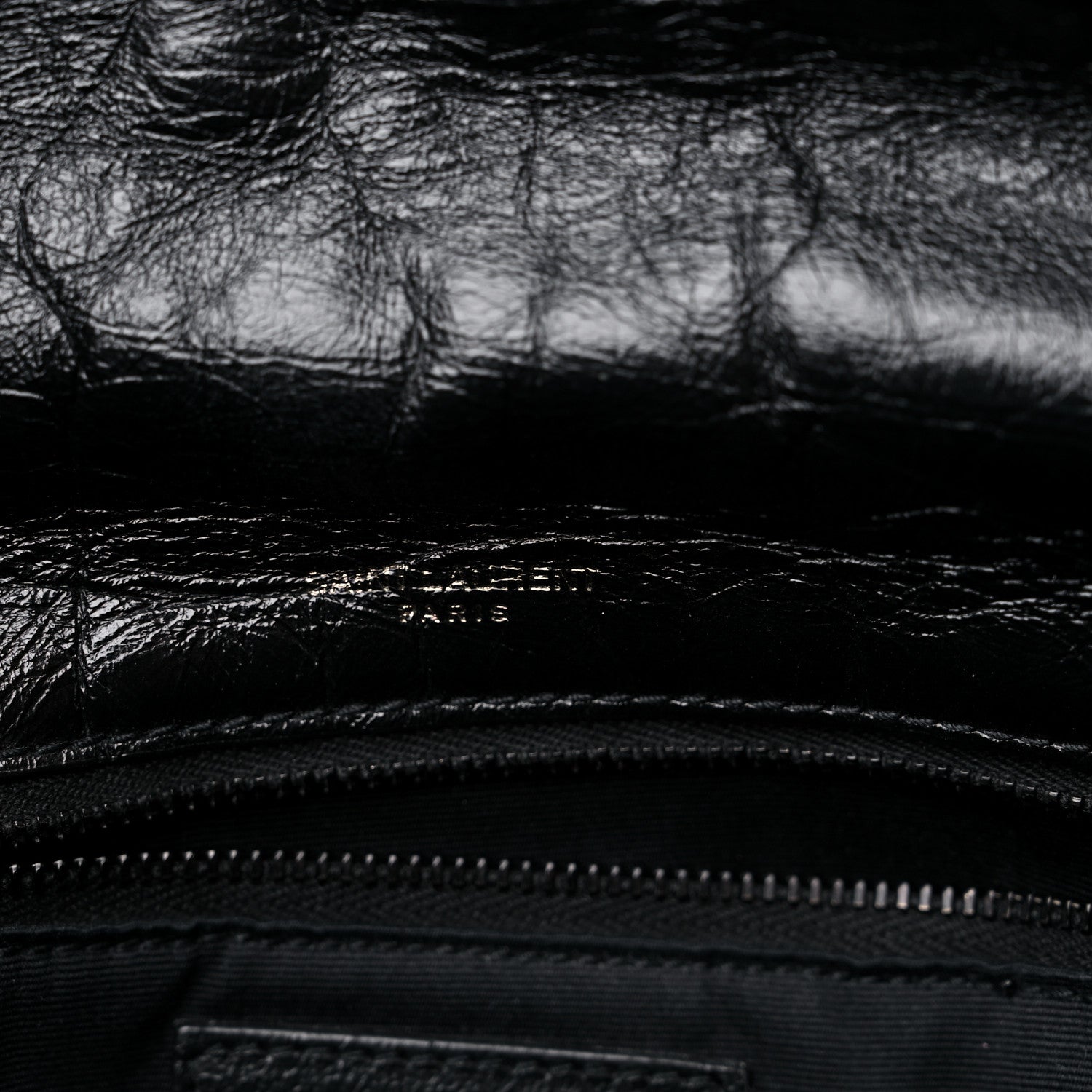 Saint Laurent Crinkled Calfskin Matelasse Monogram Medium Niki Chain Satchel Black 7 of 11