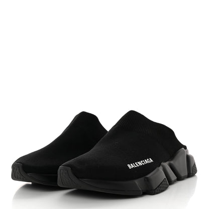Balenciaga Neoprene Knit Womens Speed Sneakers Mules 39 Black 3 of 11
