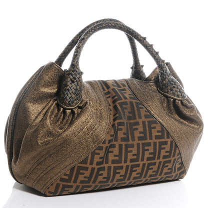 Fendi Zucca Goatskin Spy Tobacco Bronzo 3 of 9