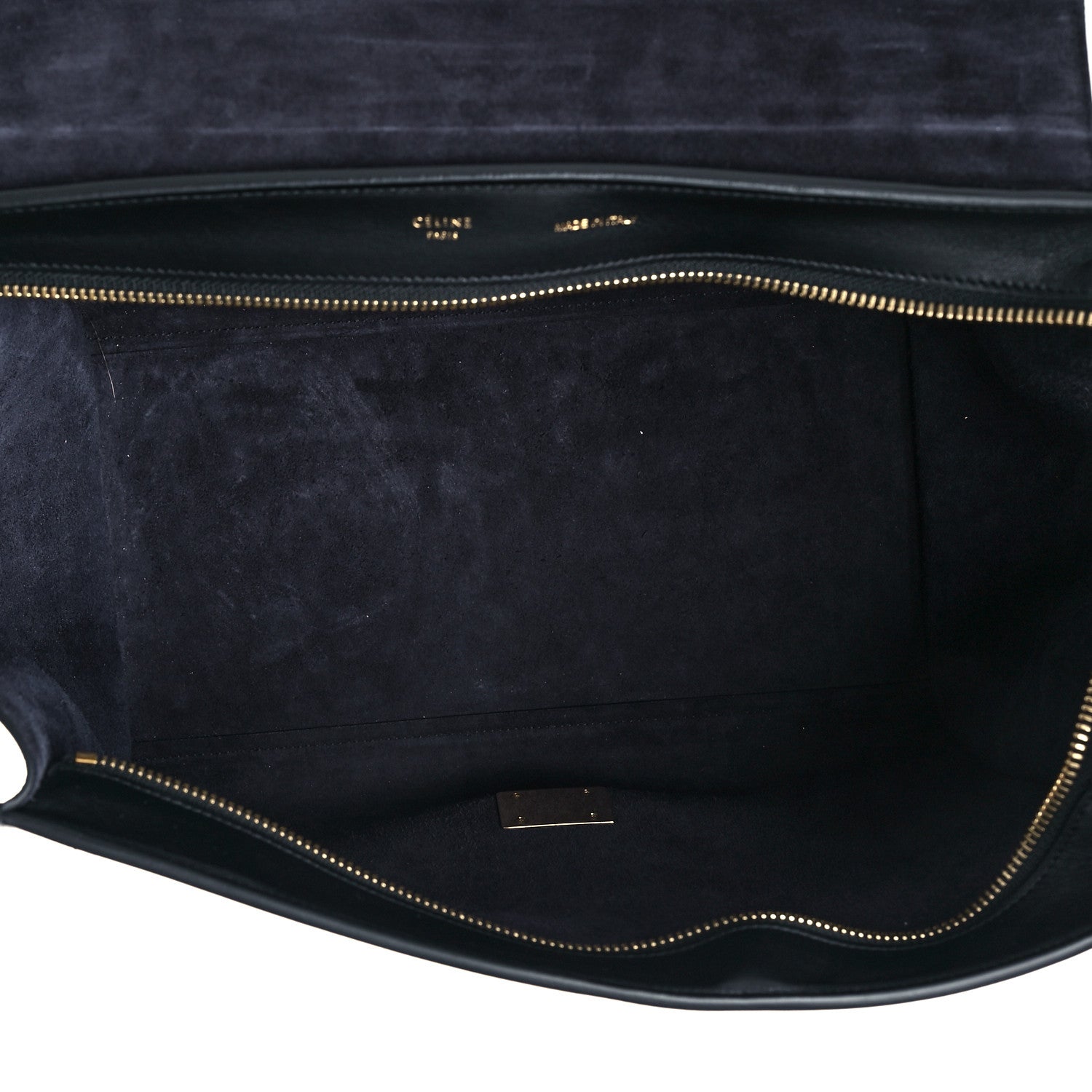 Celine Smooth Calfskin Medium Trapeze Black 5 of 10