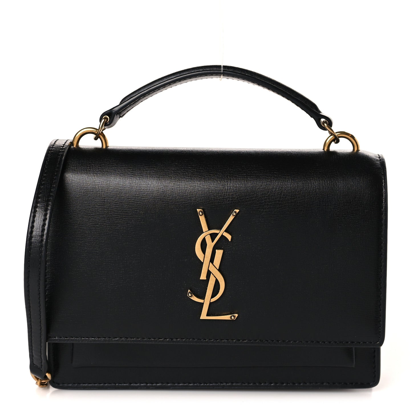 Calfskin Monogram Sunset Chain Wallet Black