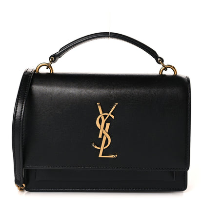 Saint Laurent Calfskin Monogram Sunset Chain Wallet Black 1 of 8