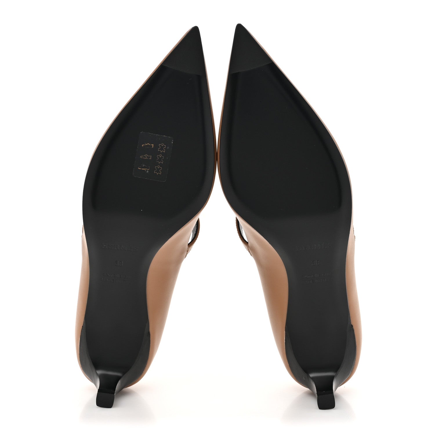 Hermes Calfskin Kiara 40 Pumps 38 Naturel Clair 5 of 9