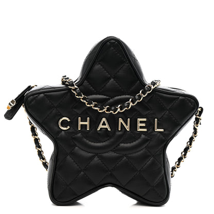 Chanel Lambskin Quilted Walk of Fame Star Bag Black 1 of 11