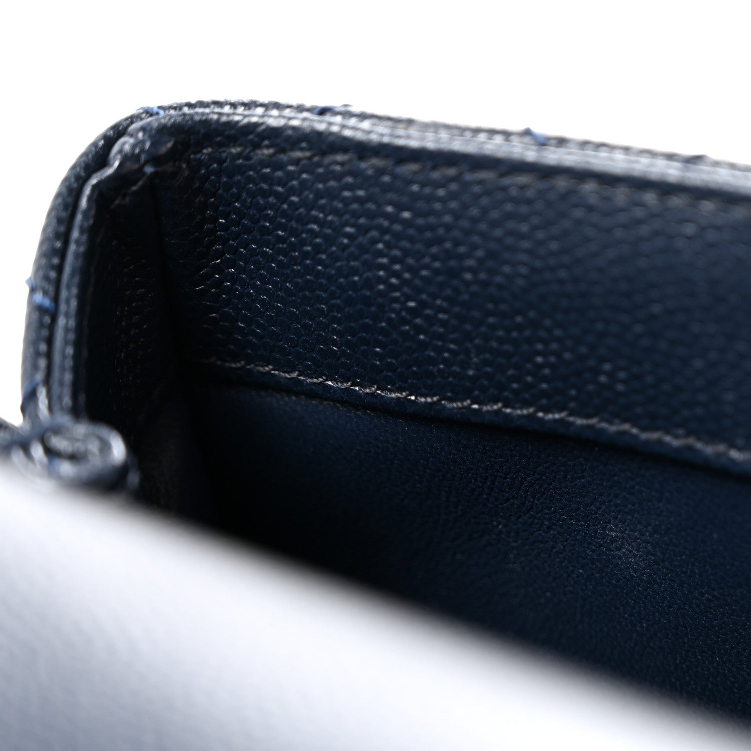 Chanel Caviar Quilted Lizard Embossed Mini Coco Handle Flap Navy Blue 11 of 13