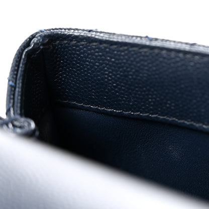 Chanel Caviar Quilted Lizard Embossed Mini Coco Handle Flap Navy Blue 11 of 13