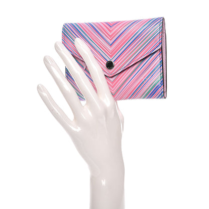 Louis Vuitton Epi Tropical Victorine Wallet Blue Rose 2 of 7