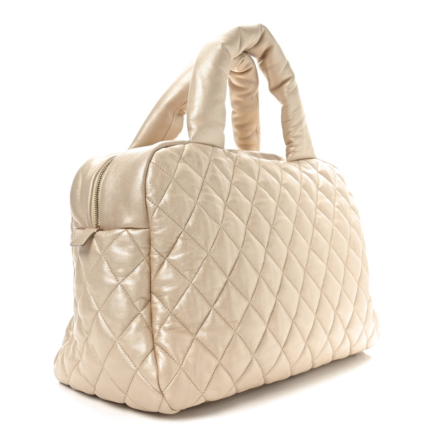 Lambskin Coco Cocoon Bowler Light Gold