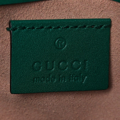 Gucci Calfskin Matelasse Super Mini GG Marmont Shoulder Bag Emerald Green 6 of 9
