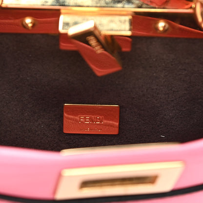 Fendi Shiny Nappa Micro Peekaboo Iconic Satchel Rosa Fluo 6 of 9
