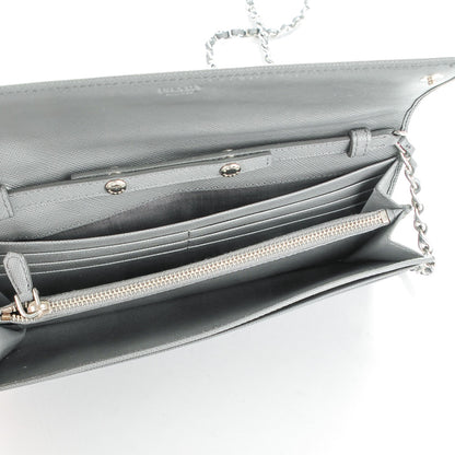 Prada Saffiano Metal Oro Chain Wallet Marmo 5 of 8