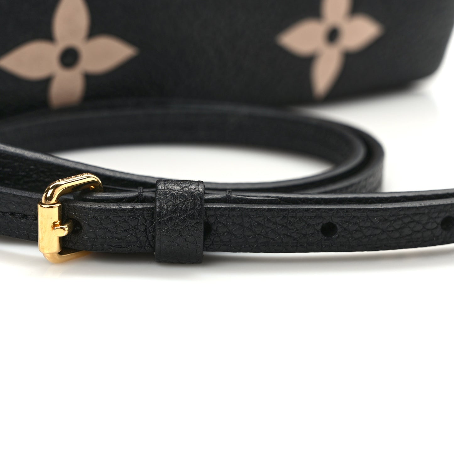 Empreinte Monogram Giant Double Zip Pochette Black Cream