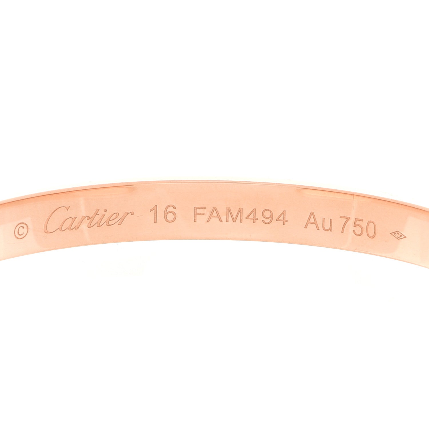 Cartier 18K Pink Gold LOVE Cuff Bracelet 16 3 of 3