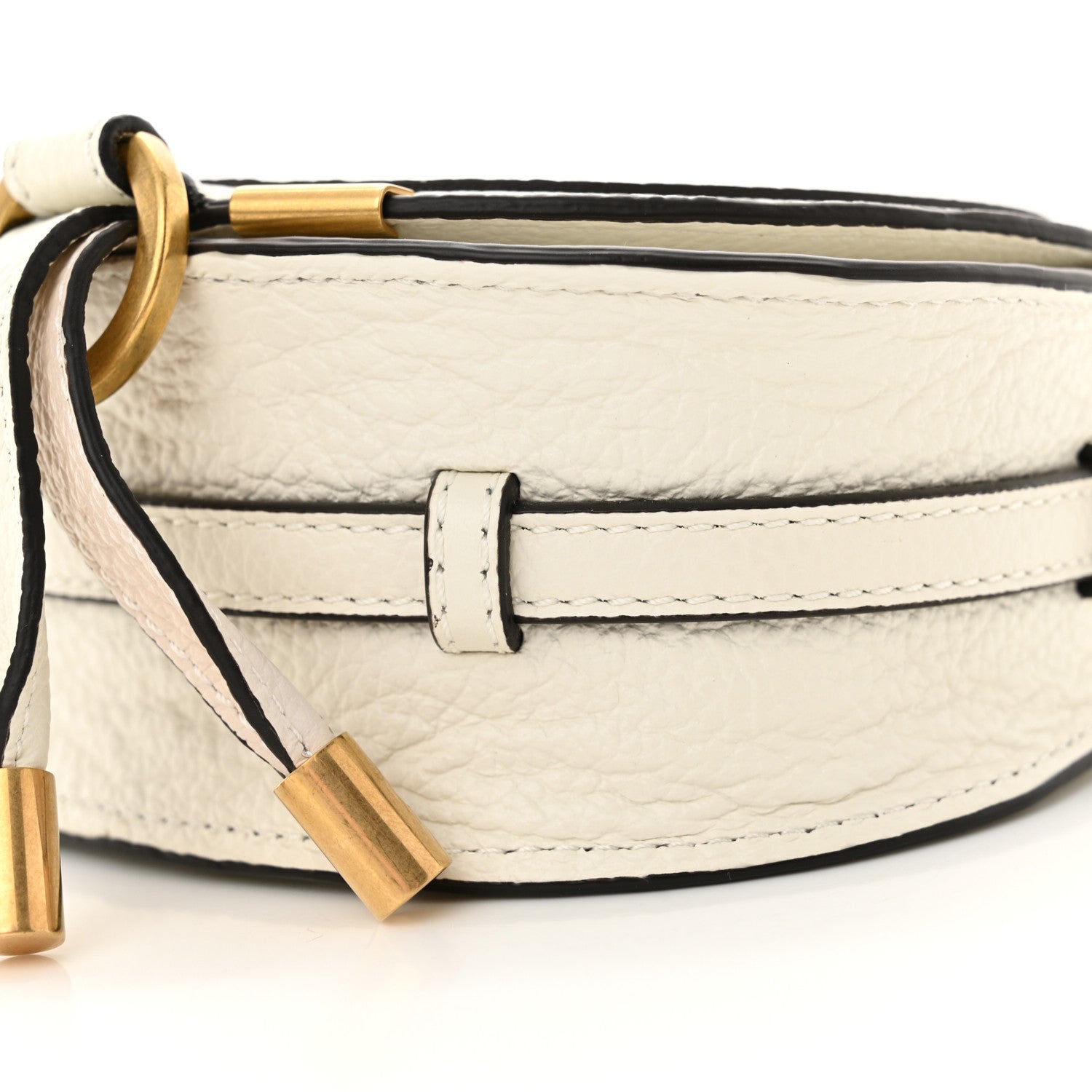 Chloe Calfskin Nano Marcie Saddle Bag White 10 of 12