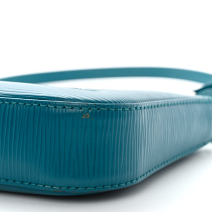 Louis Vuitton Epi Pochette Accessories NM Cyan 10 of 12