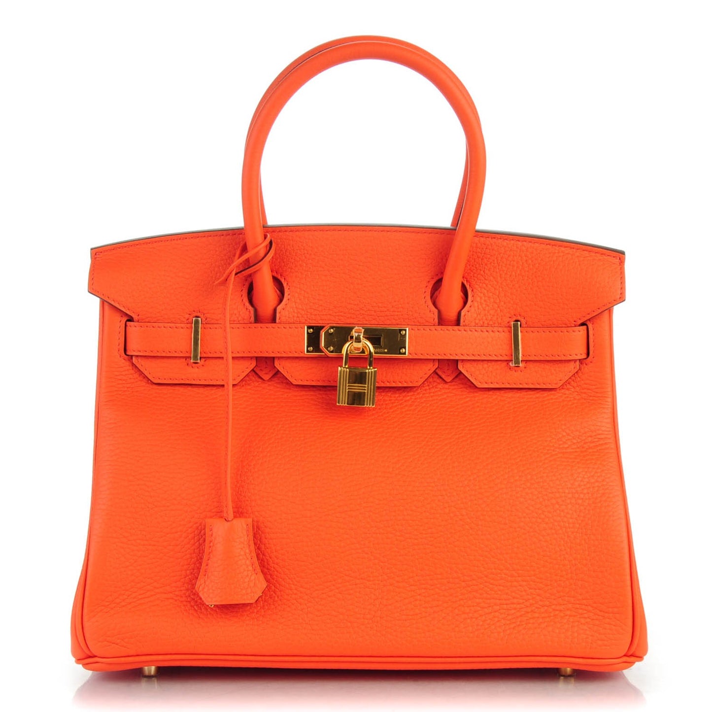 Taurillon Clemence Birkin 30 Orange Poppy