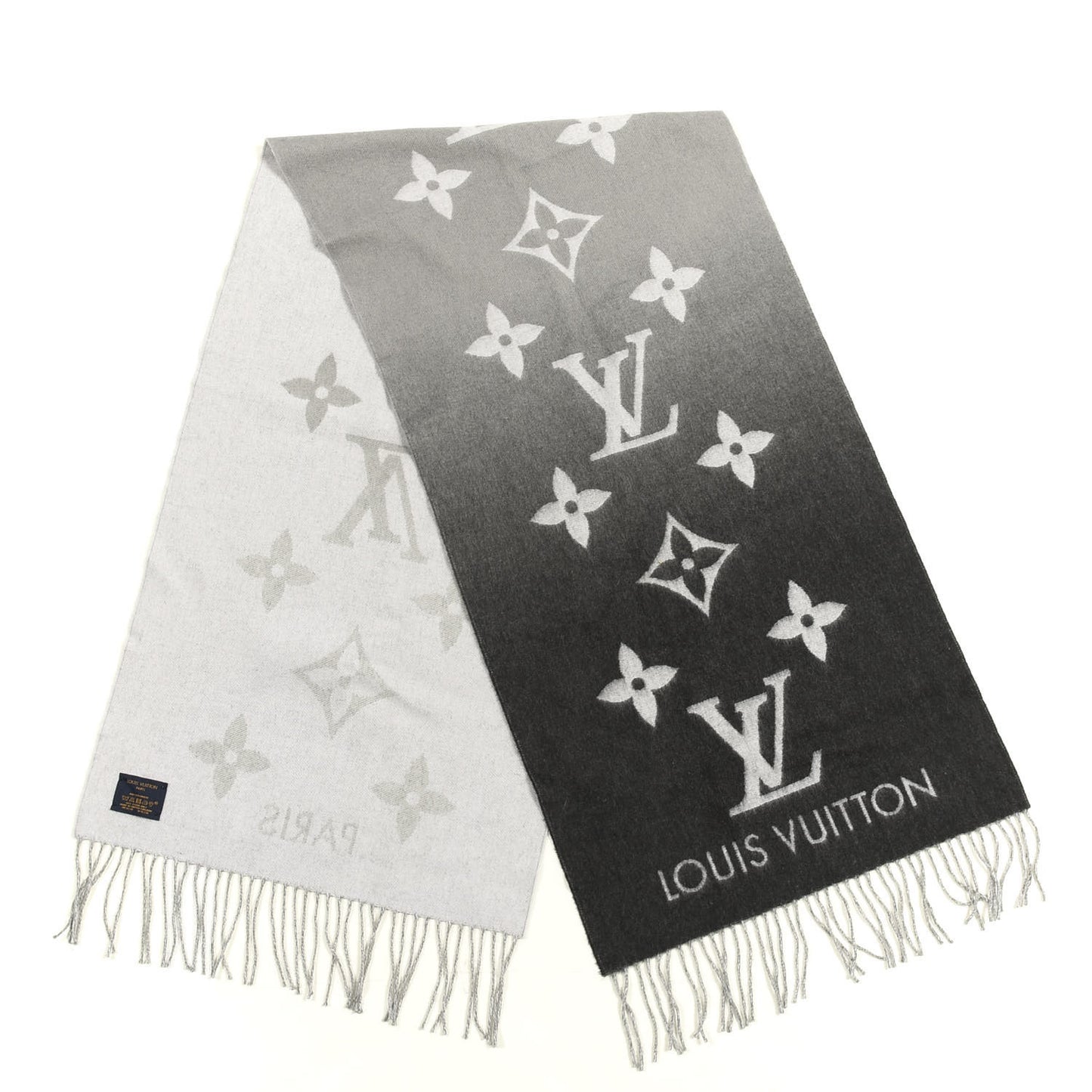 Cashmere Monogram Reykjavik Scarf Black