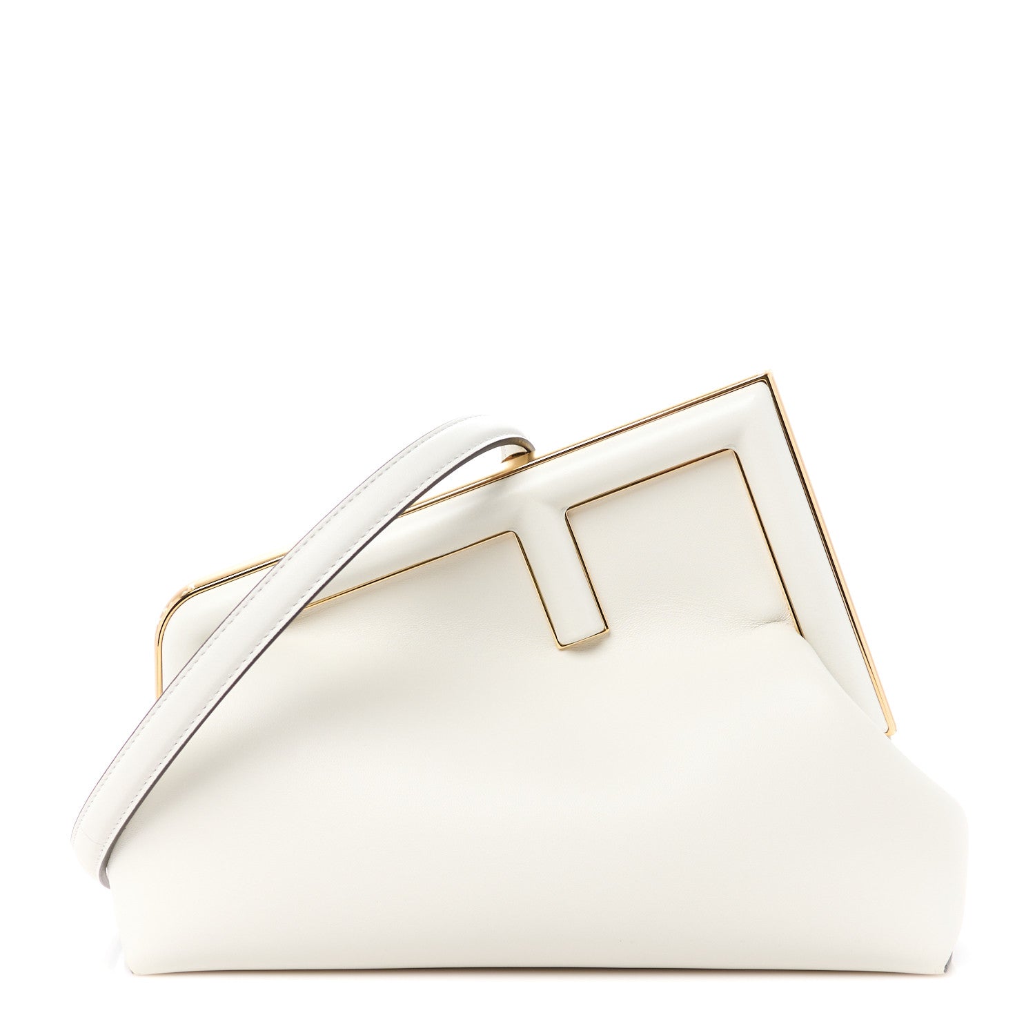 Fendi Shiny Nappa Midi Fendi First White 1 of 11
