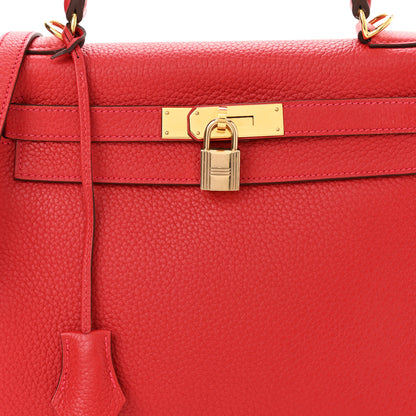 Hermes Taurillon Clemence Kelly Retourne 28 Rouge Casaque 8 of 13