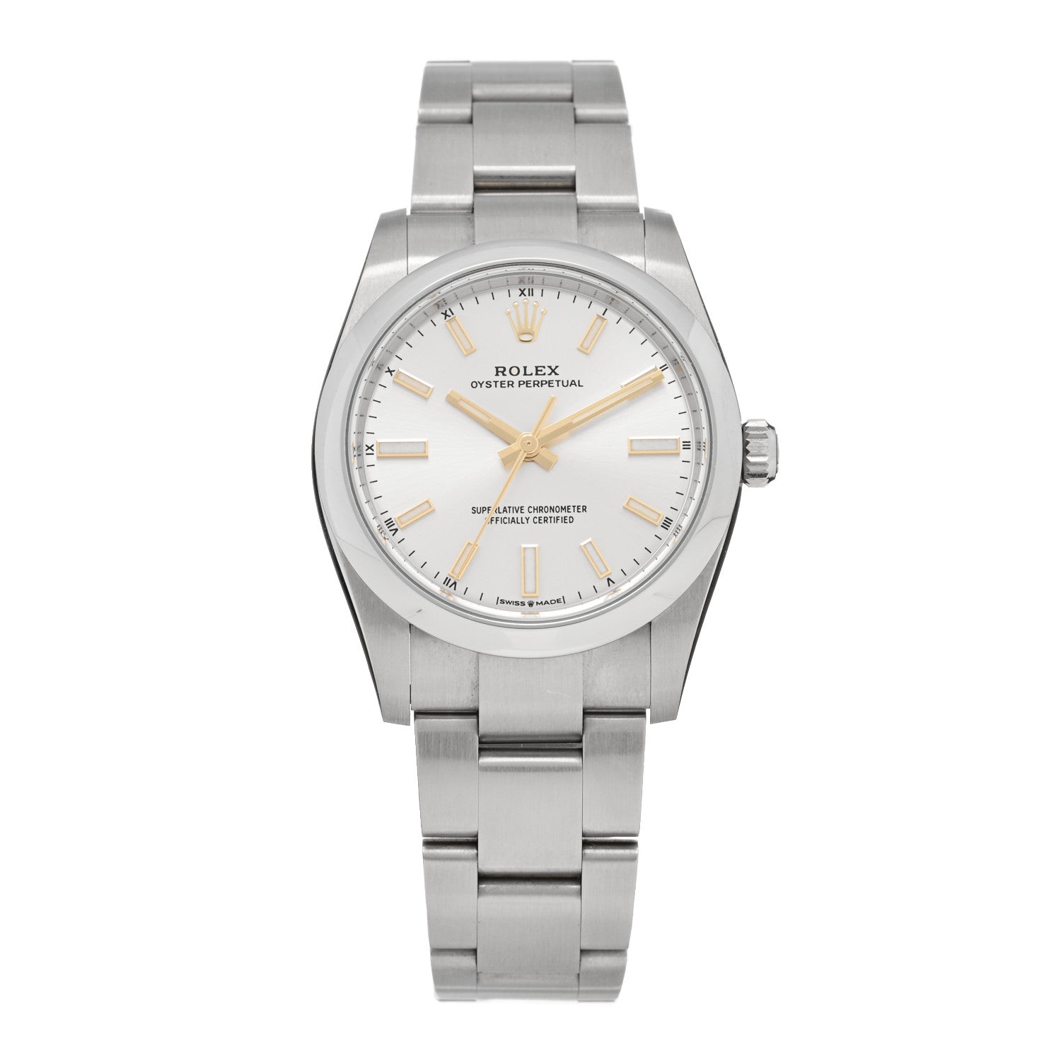 Rolex Stainless Steel 34mm Oyster Perpetual Watch Silver 124200 1 of 5