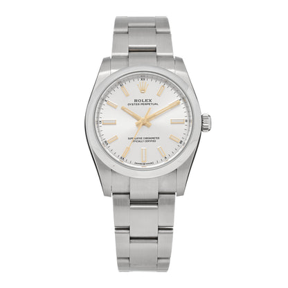 Rolex Stainless Steel 34mm Oyster Perpetual Watch Silver 124200 1 of 5