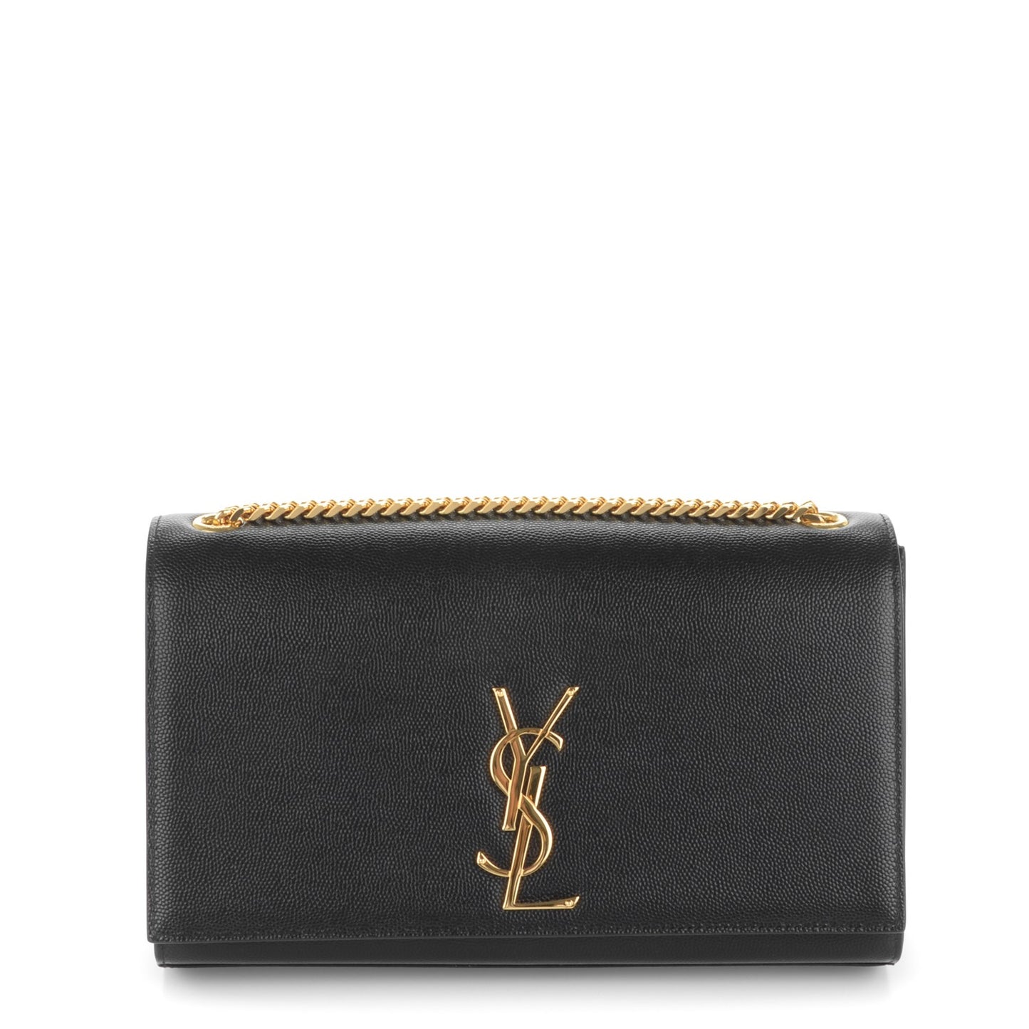 Grain De Poudre Medium Classic Monogram Kate Satchel Black