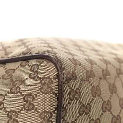 Gucci GG Monogram Web Medium Collapsible Carry On Duffle Beige Brown 11 of 12