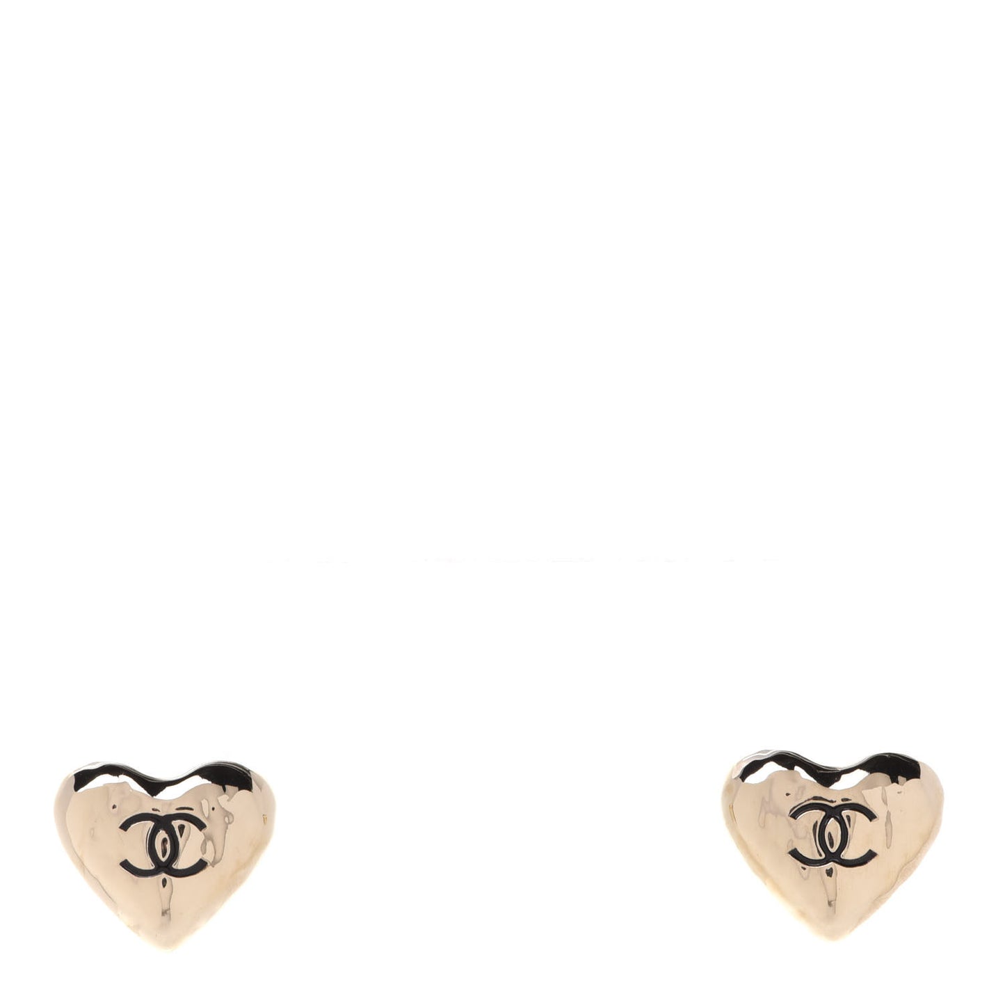 CC Heart Earrings Gold