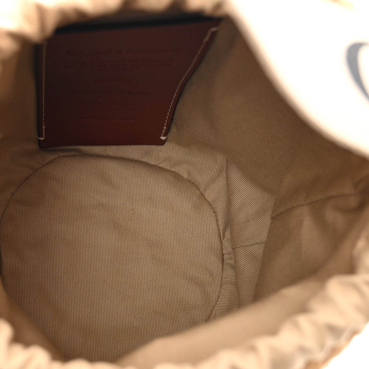 Raffia Calfskin Small Woody Basket Bag Brown