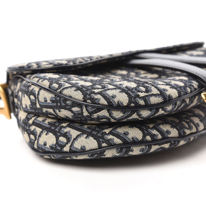 Christian Dior Oblique Saddle Bag Blue 6 of 11