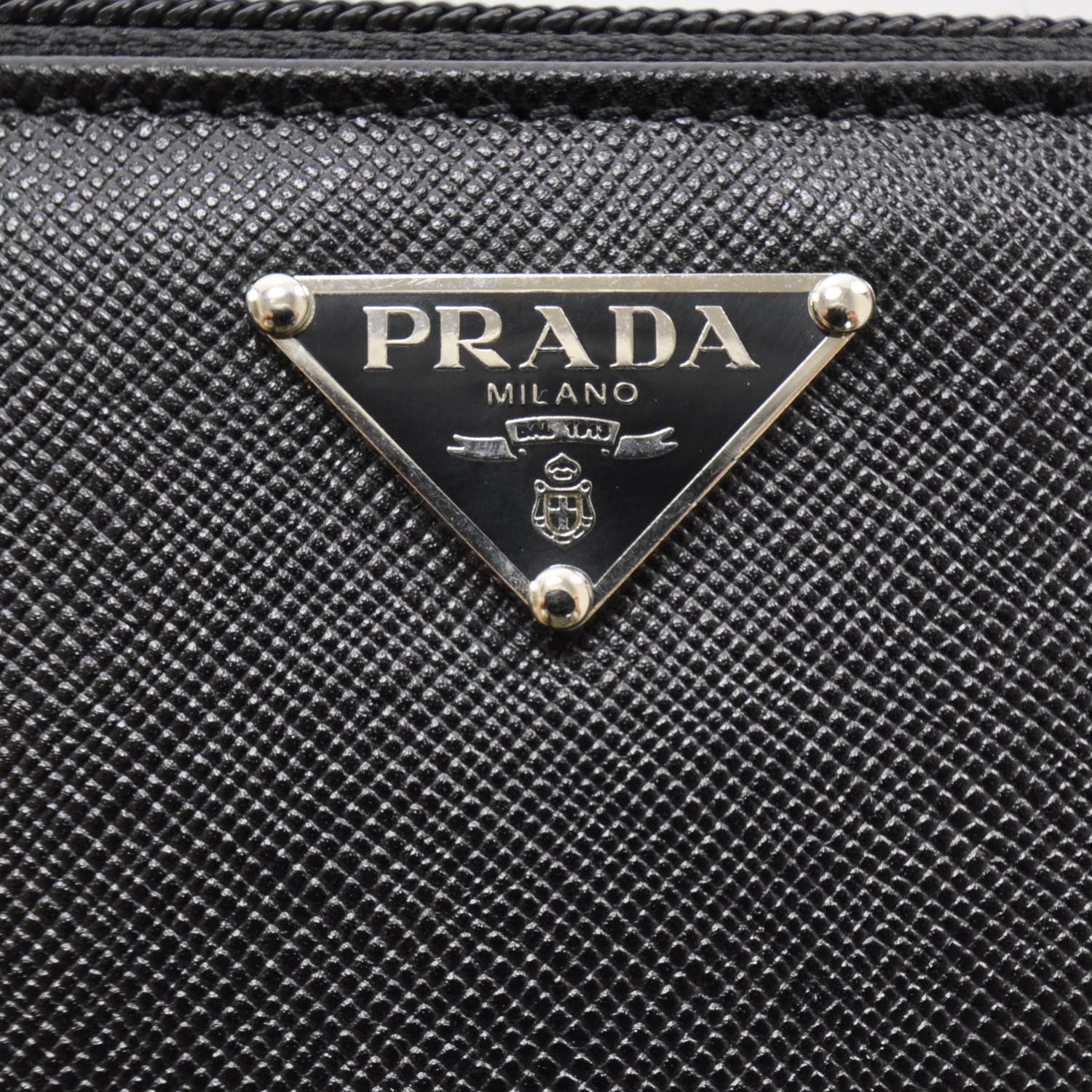 Prada Saffiano Zip Around Wallet Nero 5 of 7
