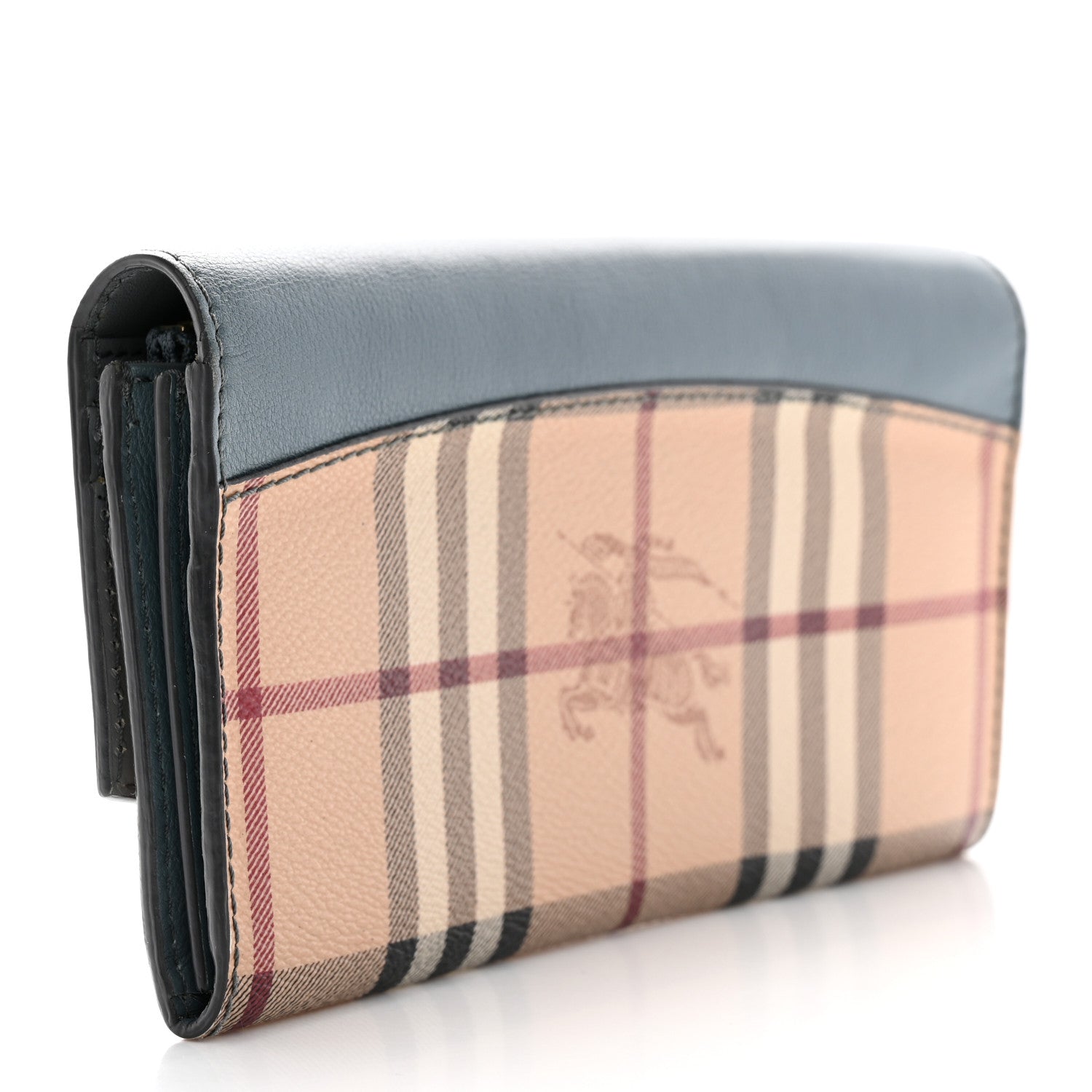 Burberry Calfskin Haymarket Check Henley Wallet Eucalyptus Grey 3 of 7
