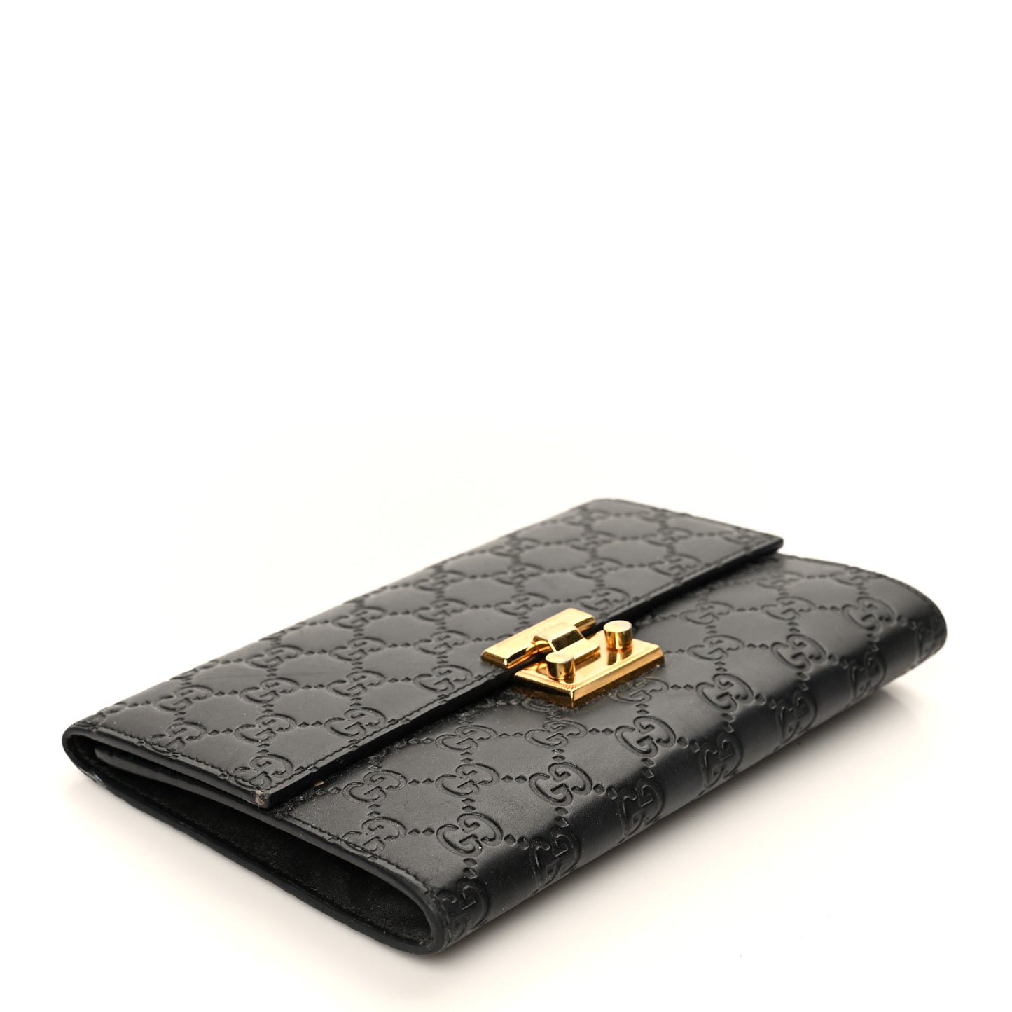 Guccissima Padlock Clutch Black