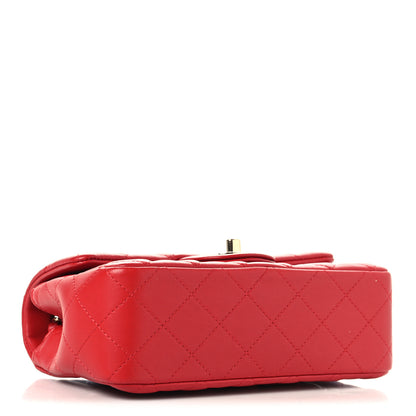 Chanel Lambskin Quilted Mini Rectangular Flap Red 4 of 10
