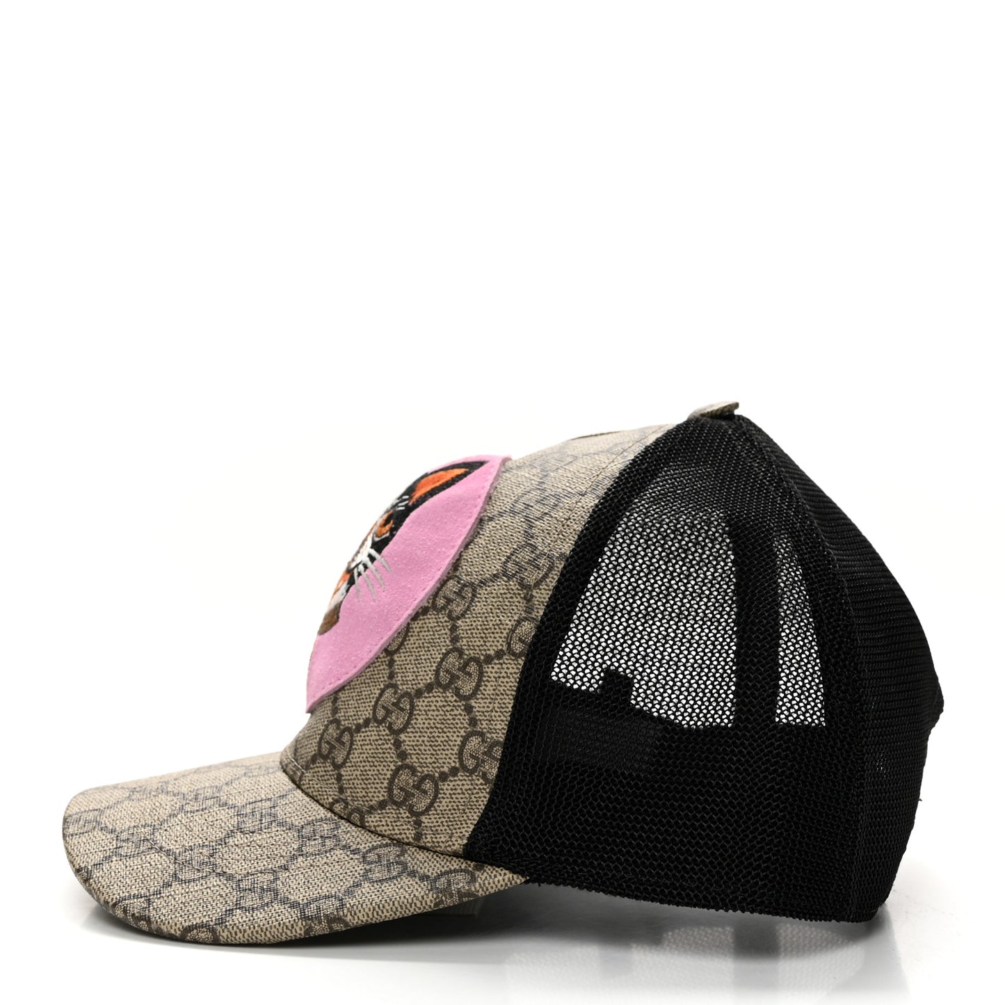 GG Supreme Monogram Mystic Cat Print Baseball Hat M Beige