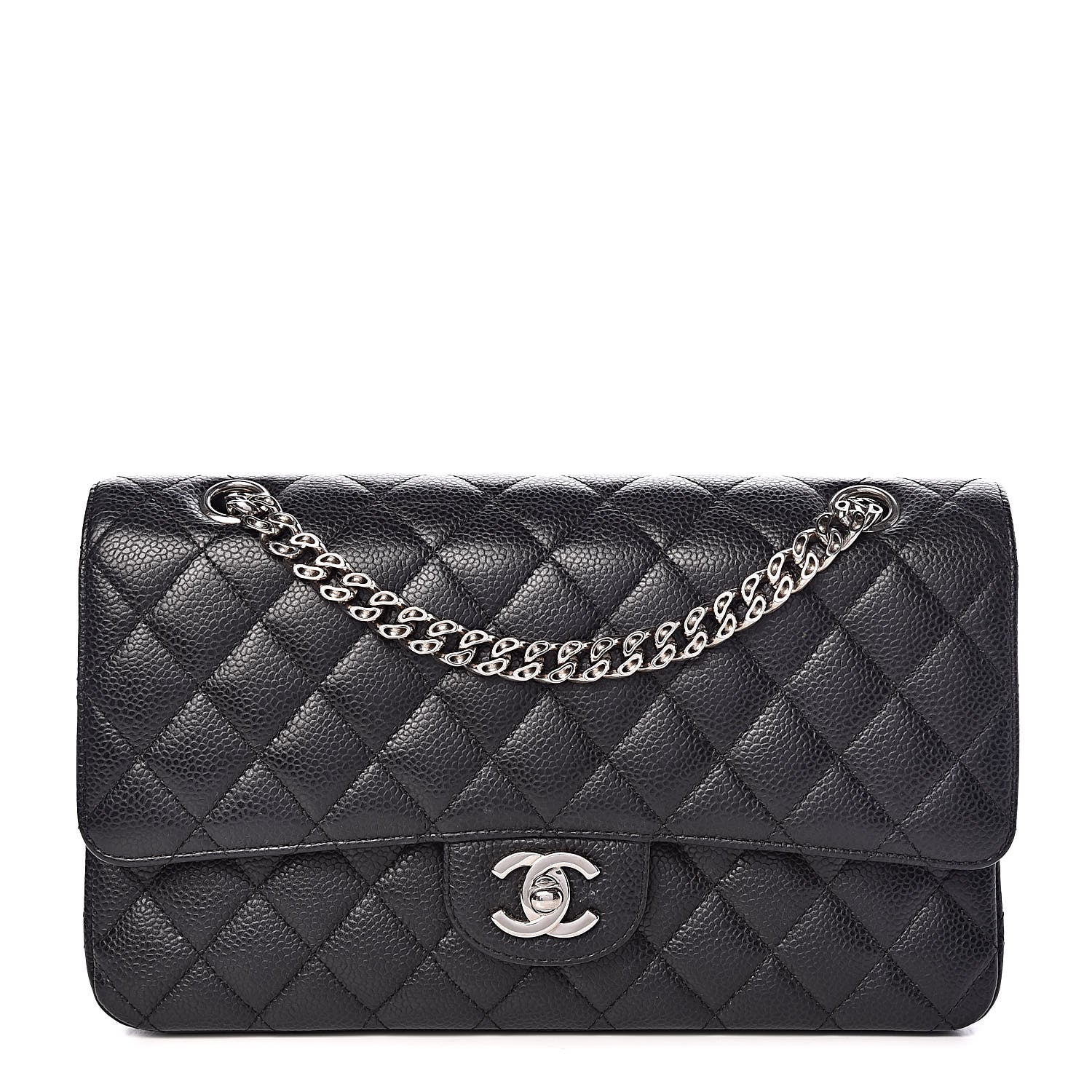 Chanel Caviar Quilted Medium Double Flap Bijoux Chain Black 1 of 9