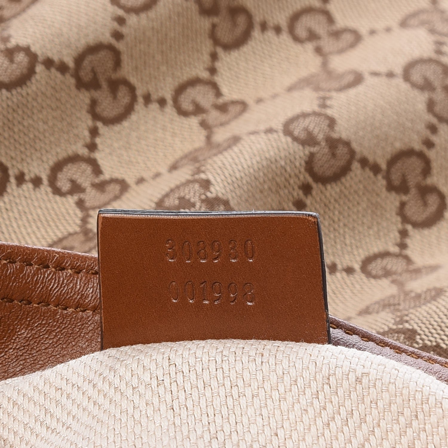 Gucci Monogram Large Flat Messenger Bag Brown 7 of 7