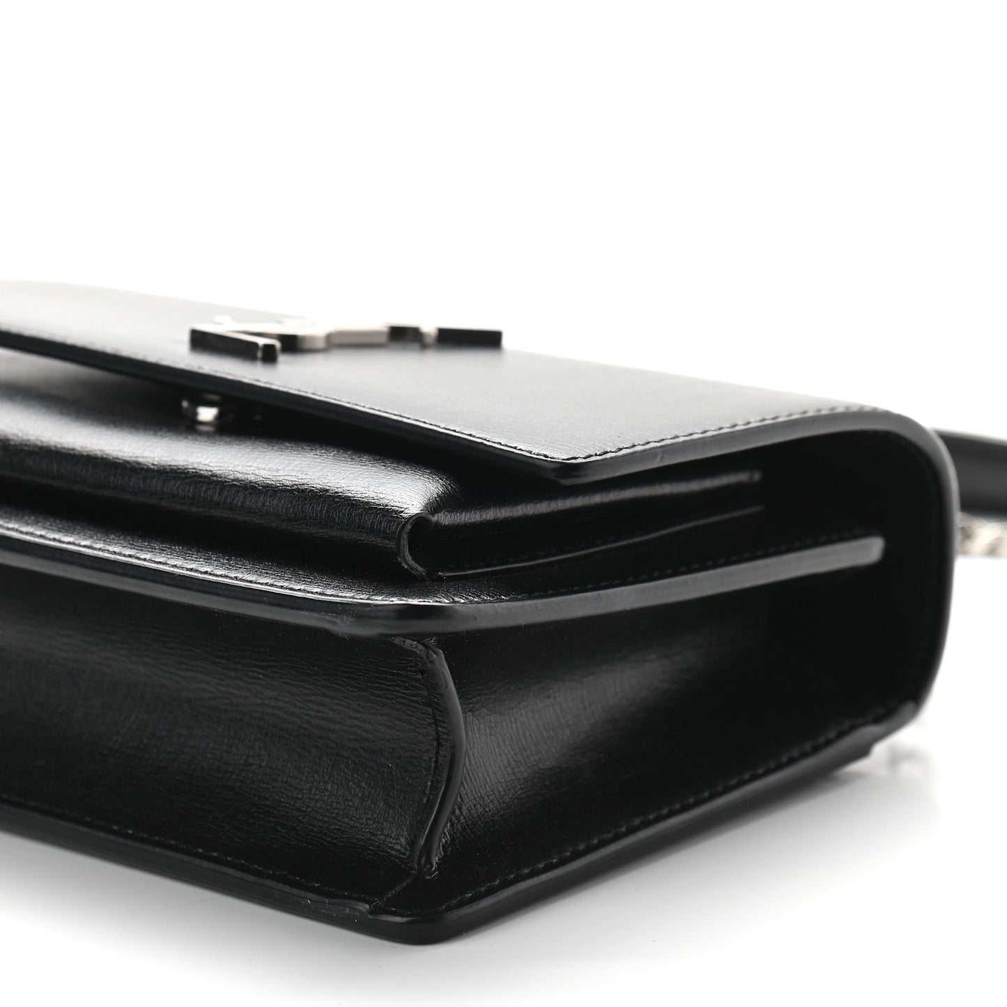 Calfskin Monogram Sunset Chain Wallet Black